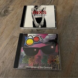 ⭐️ Vintage INXS and 80's Hits CDs - Black and White